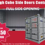 20ft HC Side Opening Containers on Hire & Sales Special for NSW